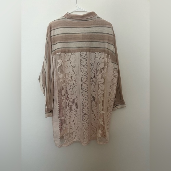 Free People A Bit Of This Shirt lace floral - Picture 4 of 14